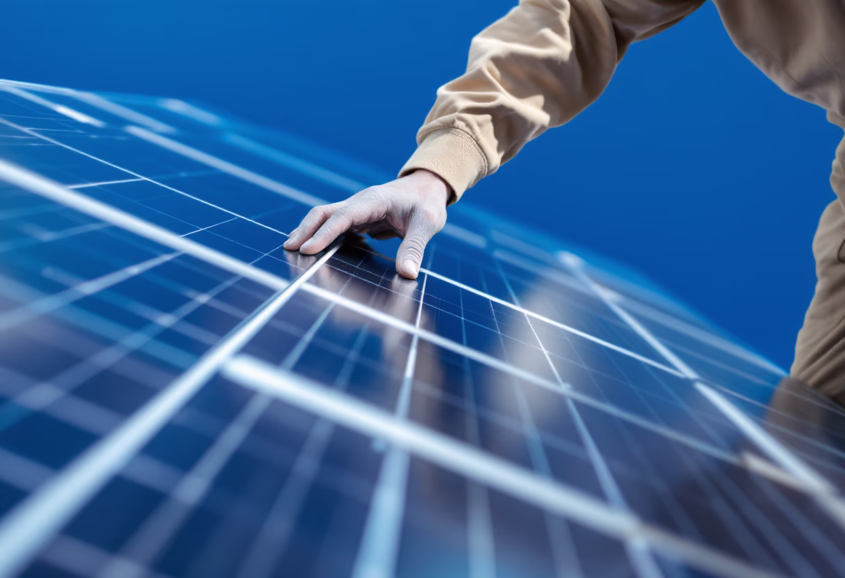 image of solar panel installation in progress